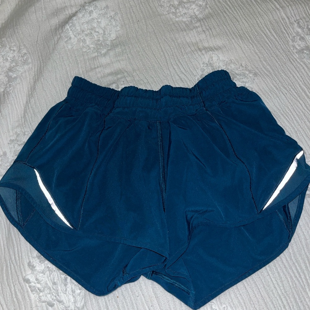 Blue Lululemon hotty hot shorts size 2
